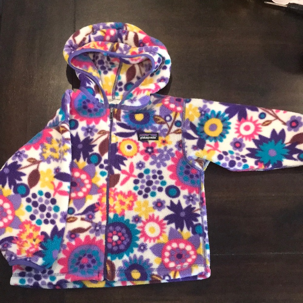 Patagonia fleece zip up hoodie size 2t girl